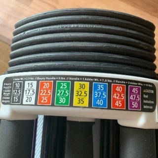 可変式ダンベル2個とトレーニングベンチ