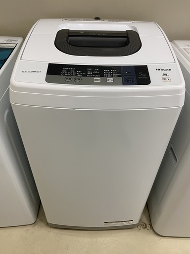 洗濯機 日立 HITACHI NW-5WR 2016年製 5.0kg 中古品