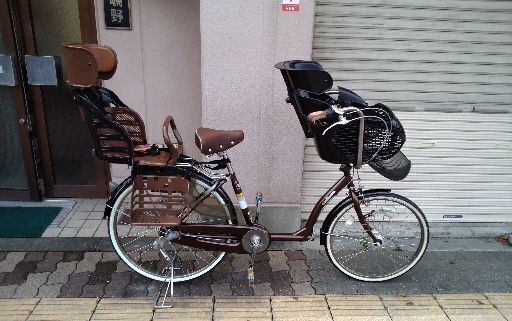 Culla 子供乗せ自転車(前/22吋x後/26吋) 内装3段/LEDオート/ブラウンｘブラック