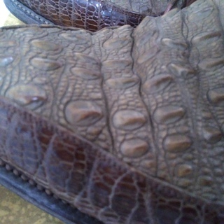 中古紳士靴 わに革（クラウン背革) アウトソール28cm