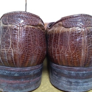 中古紳士靴 わに革（クラウン背革) アウトソール28cm