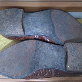 中古紳士靴 わに革（クラウン背革) アウトソール28cm