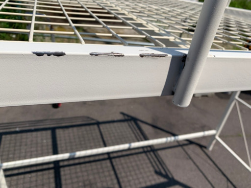 ロフトベット ホワイト ホワイト】ロフトベッド パイプベッド サイド棚