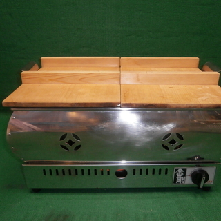 ☆中古品 美品 金剛 ニュースタイル 自動点火装置ガス台付 おでん鍋 LPガス 18-8ステンレス製 (約)横510×奥400×高300㎜ 点火確認OK☆