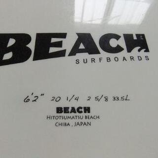 美品/BEACH 一松/サーフボード/6.2 20 1/4  2 5/8  33.5リッター 5枚フィン/FCS2