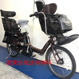 ブリヂストン アンジェリーノ 20インチ 3人乗り 8.9ah ブラウン 電動