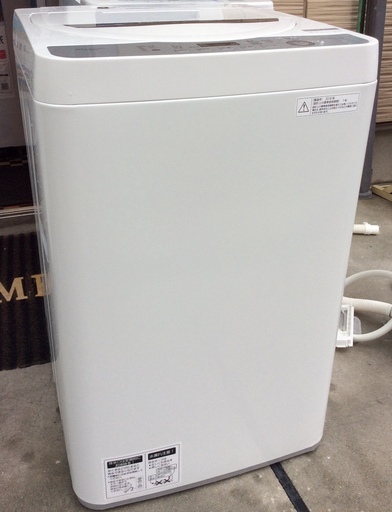 【RKGSE-310】特価！シャープ/SHARP/5kg/全自動洗濯機/ES-GE5B-T/中古/2018年製/当社より近隣地域無料配達