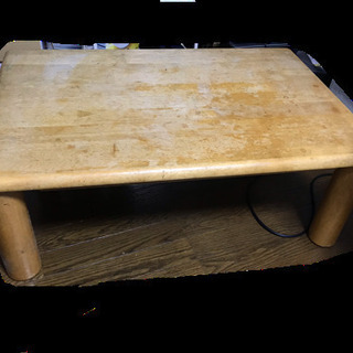ナチュラル木製ローテーブル