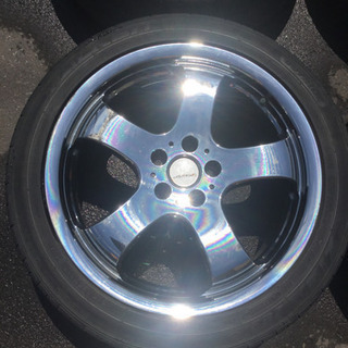 AME 17インチ メッキ アルミホイール 215/45R17 ファルケン 4本セット