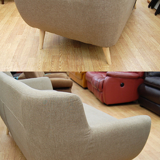 Francfranc 3人掛けソファ ナビア 幅187×奥行80×高さ82cm ライトブラウン系 モダン ソファー 椅子☆ PayPay(ペイペイ)決済可能 ☆ 札幌市 清田区 平岡