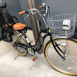 ママチャリ 子ども乗せシート付き ポニーテール