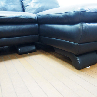 【良品】IDC大塚家具 カウチソファ 高級 総革 本革 新品70万円程度 (FA26)