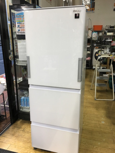 美品 2018年製 SHARP どっちもドア 356L冷蔵庫 プラズマクラスター クリスタルドア 日本製 SJ-GW36D