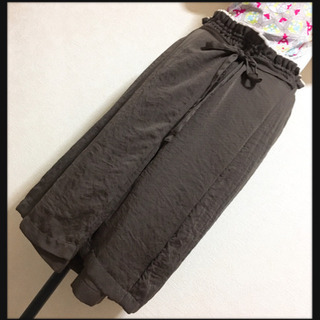 ご購入者様決定[未使用☆R.M.]巻きスカート風スカート茶色アースカラー