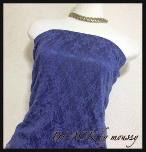 ご購入者様決定 [BLACK by moussy]レース ベアトップ 紫色 インナー トップス