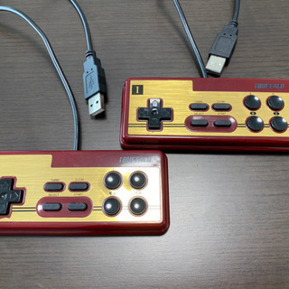 BUFFALO ファミコン調USBゲームパッド 2個セット