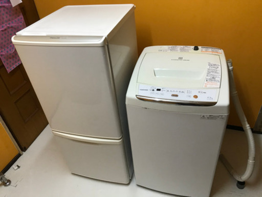 2ドア冷蔵庫と洗濯機のセット　13,000円