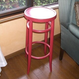 おしゃれ ハイ・スツール 赤（カウンターチェアー）