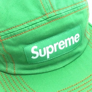 【未使用】Supreme シュプリーム キャンプキャップ Contrast Stitch Camp Cap 帽子 グリーン メンズ 未使用】Supreme シュプリーム キャンプキャップ Contrast Stitch Camp