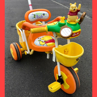 🌈点検整備OK❣️🌈【プーさん】幼児用三輪車　乗用おもちゃ🚛無料配送🚛