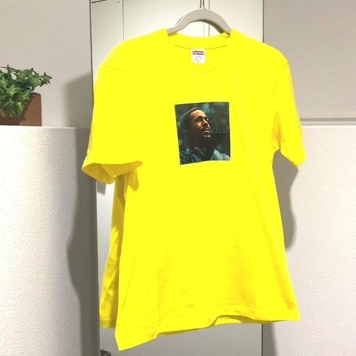 【未使用】 Supreme シュプリーム 半袖シャツ あす楽対応/楽ギフ_包装 Supreme シュプリーム Marvin Gaye Tee マーヴィンゲイフォト プリント Ｔシャツ 半袖シャツ イエロー メンズ