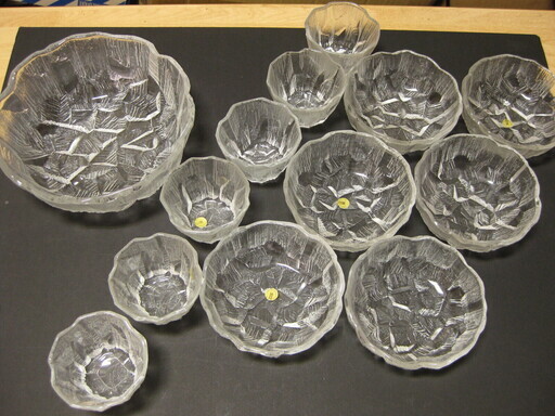 そうめんセット　六客　ホヤクリスタル　未使用新品