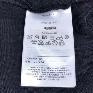 【未使用】VALENTINO ヴァレンティノ ハーフパンツ 赤ロゴ ショートパンツ レーヨン / ポリエステル ブラック メンズ