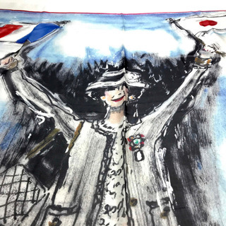 CHANEL シャネル 12Ｐ ココシャネル シフォン　ショール　ストール スカーフ シルク マルチカラー