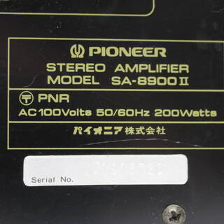 443) 【通電確認】 PIONEER パイオニア STEREO AMPLIFIER プリメインアンプ SA-8900Ⅱ 【動作未確認】 443) 【通電確認】 PIONEER パイオニア STEREO AMPLIFIER プリメイン