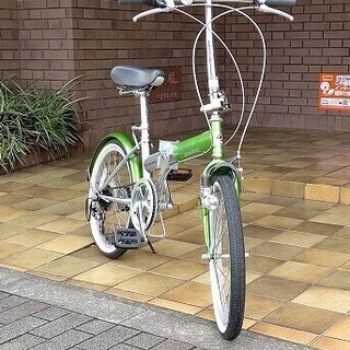 折りたたみ自転車 整備済 中古】TRANSIT シルバー 折りたたみ自転車