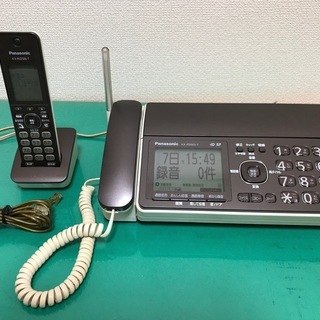 【美品】デジタルコードレス電話機 子機1台付き 普通紙FAX K...