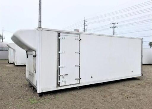 横扉付き】物置き バイクガレージ 保冷 コンテナ 長さ約650cm×幅232cm