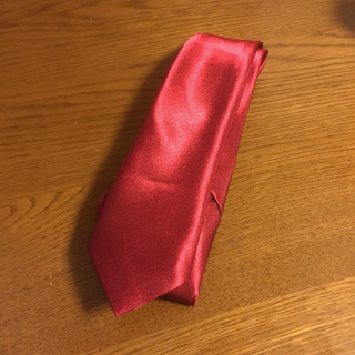 赤色カラーネクタイ 5cm パーティー用【7月末まで出品！】