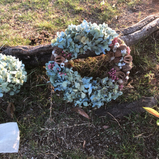受注制作くるみと紫陽花のナチュラルリース | muniotuzco.gob.pe