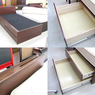 シングル チェストベッド ニトリ 引出し付 木製 フレーム＆マットレス