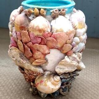 【値下げ】貝殻の花瓶    南国の雰囲気