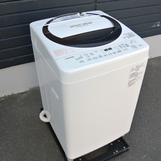 070902】全自動電気洗濯機 TOSHIBA AW-6D3M 2016年製 51L 6㎏【引取 