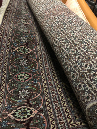 未使用 ペルシャHAND MADE CARPET ペルシャ絨毯 タブリーズ 毛100% イラン製