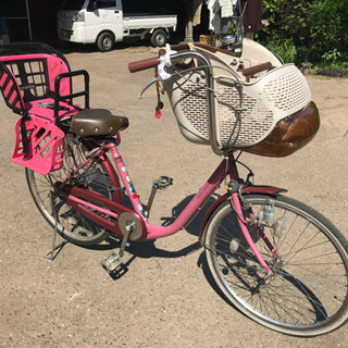 【最終値下げ】アサヒ子供乗せ自転車　幼児用ヘルメット付き