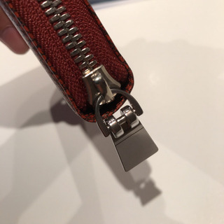 【美品】aniary 財布 レザー本革 メンズ レディース 　オレンジブラウン