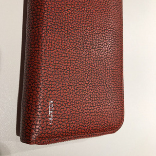 【美品】aniary 財布 レザー本革 メンズ レディース 　オレンジブラウン