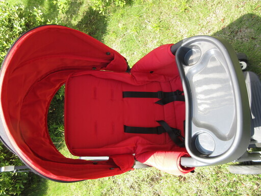 2人乗りベビーカー レインカバー付 後部座席リアシート付 ジュービー