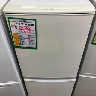 ★64　SHARP　2ドア冷蔵庫　2015年製　【リサイクルマート宇宿店】 ☆64 SHARP 2ドア冷蔵庫 2015年製 【リサイクルマート宇宿店】