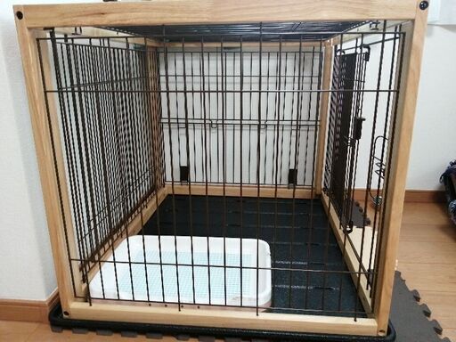 取引中です Richell 木製 犬用ケージ スライドドア 屋根付き トレイ付き ペットサークル ナチュラル ゆいまま 荒川のその他の中古あげます 譲ります ジモティーで不用品の処分