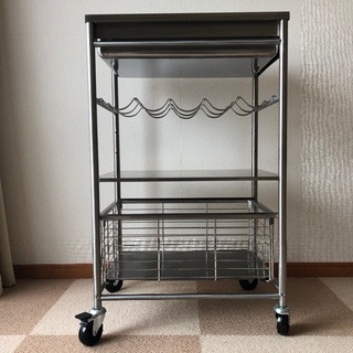 【IKEA】ステンレス　キッチンワゴン　料理作業台
