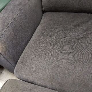 0710-06 無印良品 2Pソファ オットマン付 ヘッドレスト1のみ カバー 