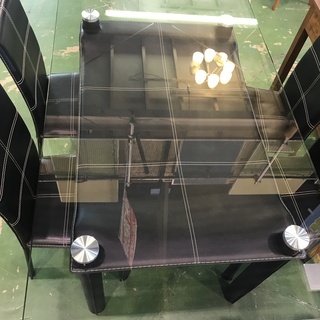 東京インテリア  ガラスダイニング5点セット