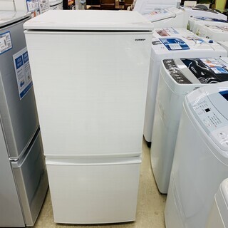 SHARP シャープ 2ドア冷蔵庫 SJ-D14D-W 2018年製 137L