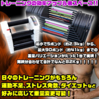 可変式ダンベル 41キロ×2 インクラインベンチ付き！