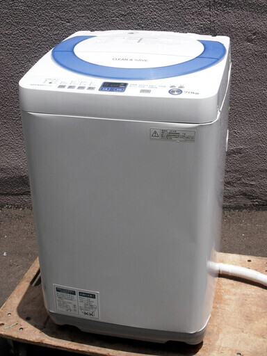 ㉛【6ヶ月保証付・税込み】シャープ 7kg 全自動洗濯機 ES-T706-A